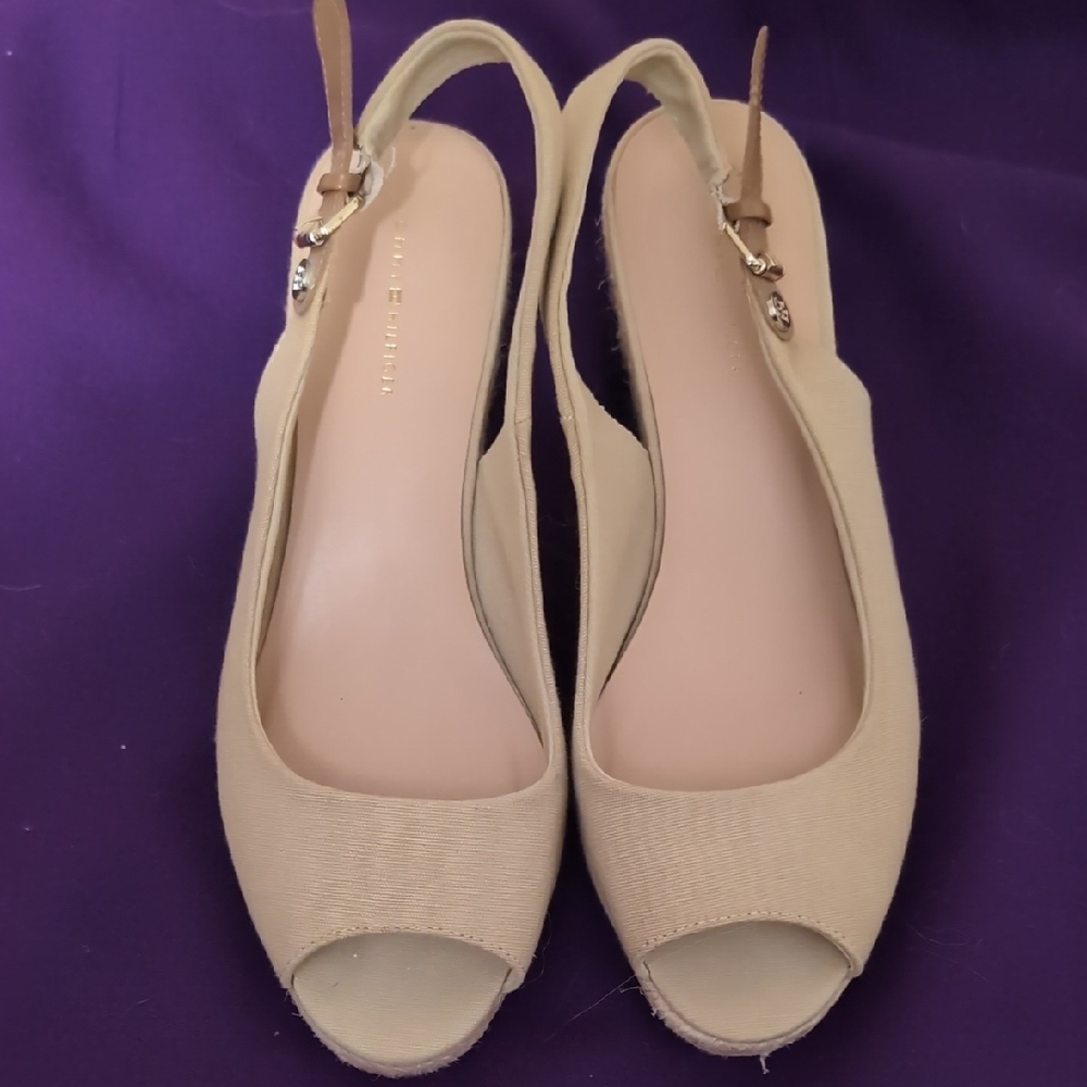 Tommy Hilfiger Beige Slingback Espadrilles